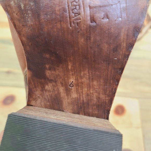 Corral Heritage Distressed  Leather Buckle Strap Western Gladiator Booties - Picture 8 of 9